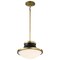 Nuvo Lafayette 1-Light Pendant 14 in. Matte Black/Natural Brass White Opal Glass 60/7907 - alternate 4